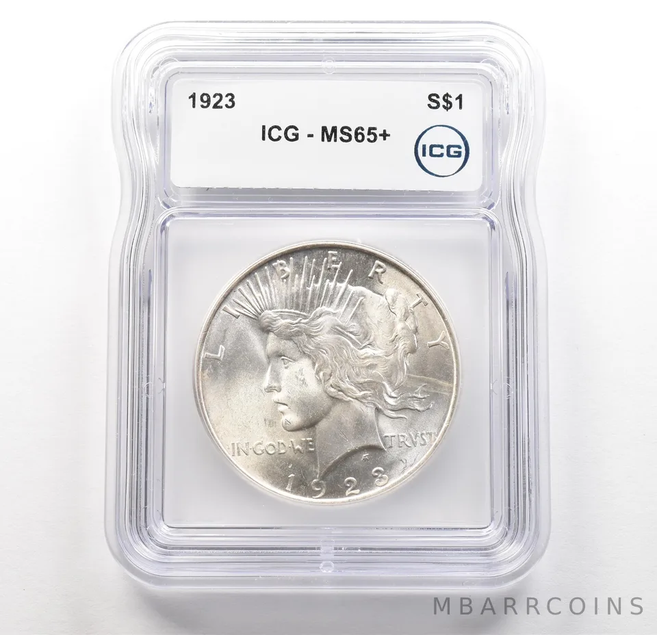 1923 Peace Silver Dollar MS65+ ICG *6236