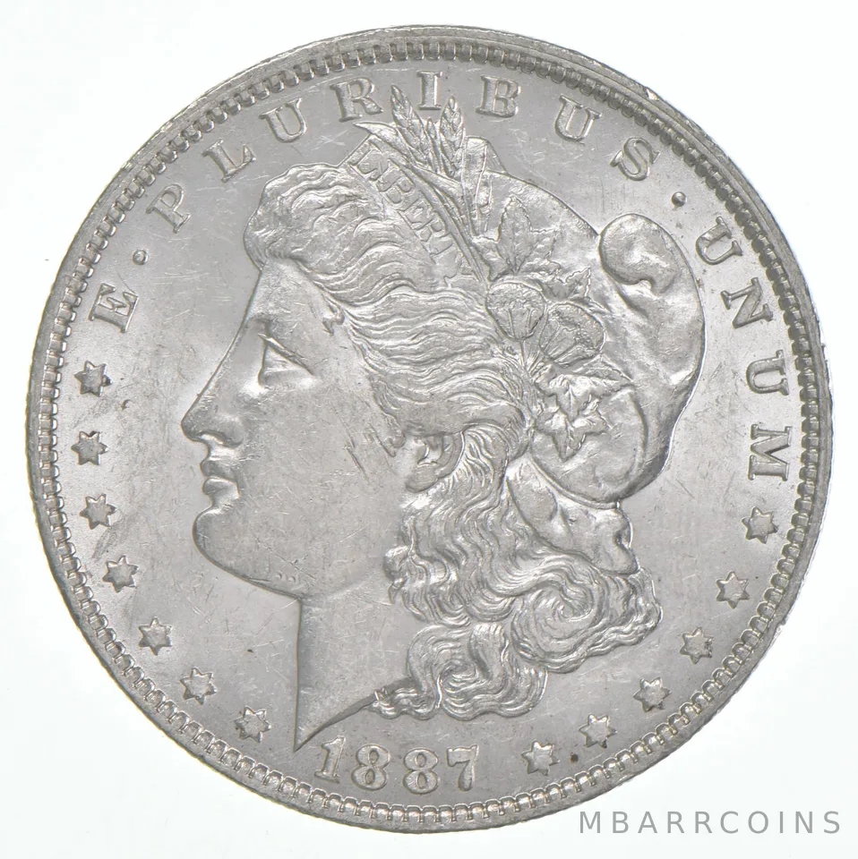 AU+ 1887-O Morgan Silver Dollar (1 coin)