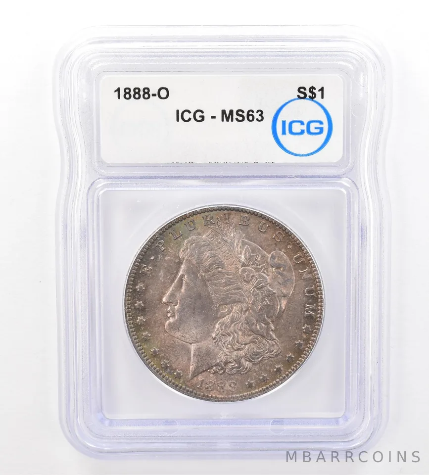 1888-O Morgan Silver Dollar MS63 ICG Beautiful Tone a7376