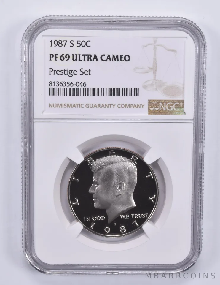 1987-S Kennedy Half Dollar Prestige Set PF69 UCAM NGC Brown Label