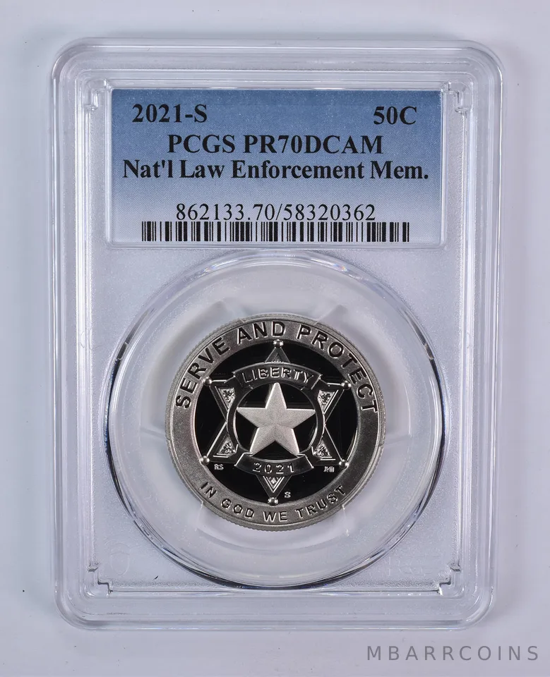 2021-S Law Enforcement Commemorative Half Dollar PR70 DCAM PCGS