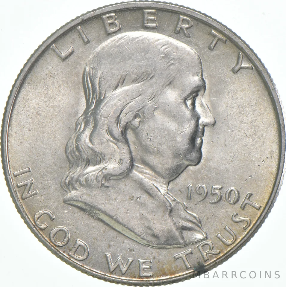 1950-D Franklin Half Dollar AU 90% Silver