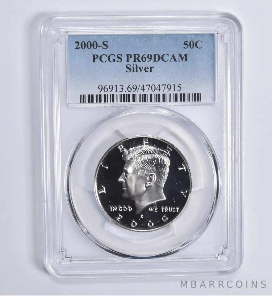 2000-S Kennedy Half Dollar Silver PR69 DCAM PCGS Blue Lbl