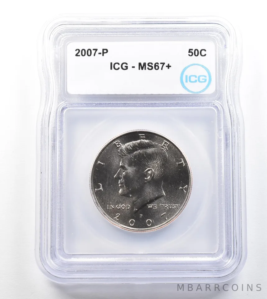 2007-P Kennedy Half Dollar MS67+ ICG a1877