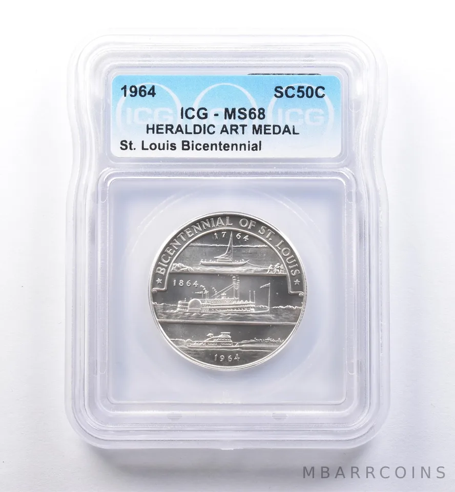 1964 So Called Half Dollar St Louis Bicentennial MS68 ICG *8448