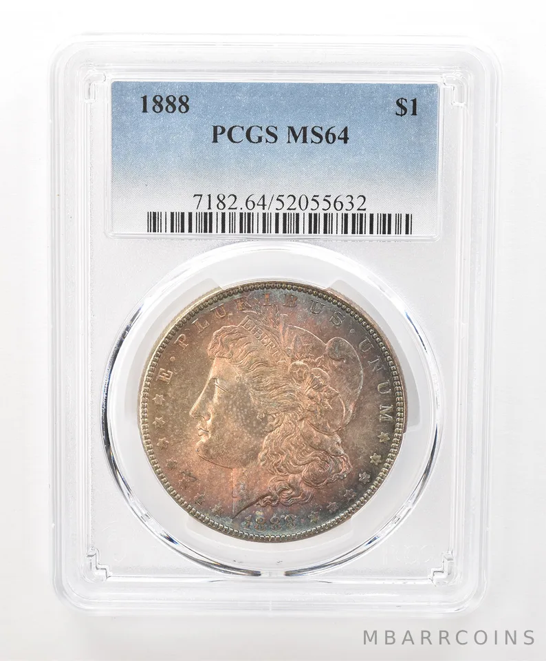 1888 Morgan Silver Dollar MS64 PCGS Beautiful Tone *6639