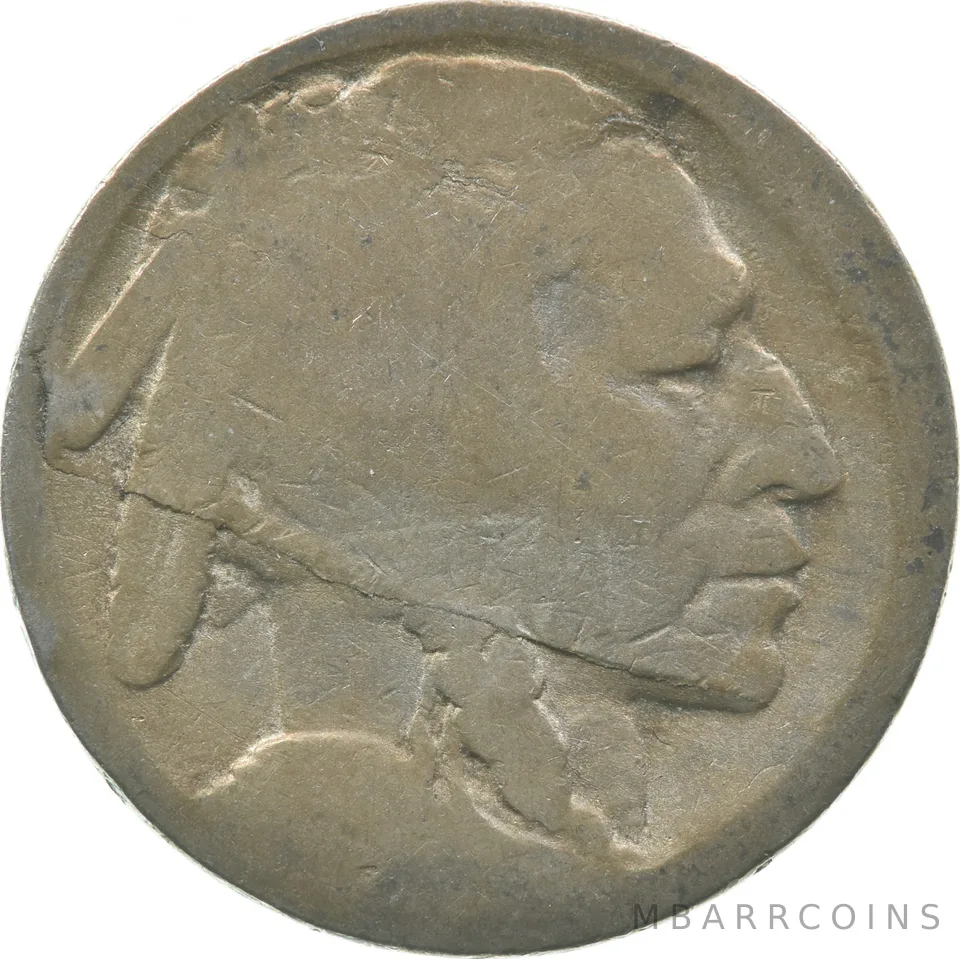 1913-1938 Indian Head Buffalo Nickel Lamination Error *5082
