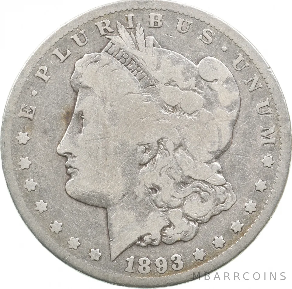 1893-CC Morgan Silver Dollar *9177