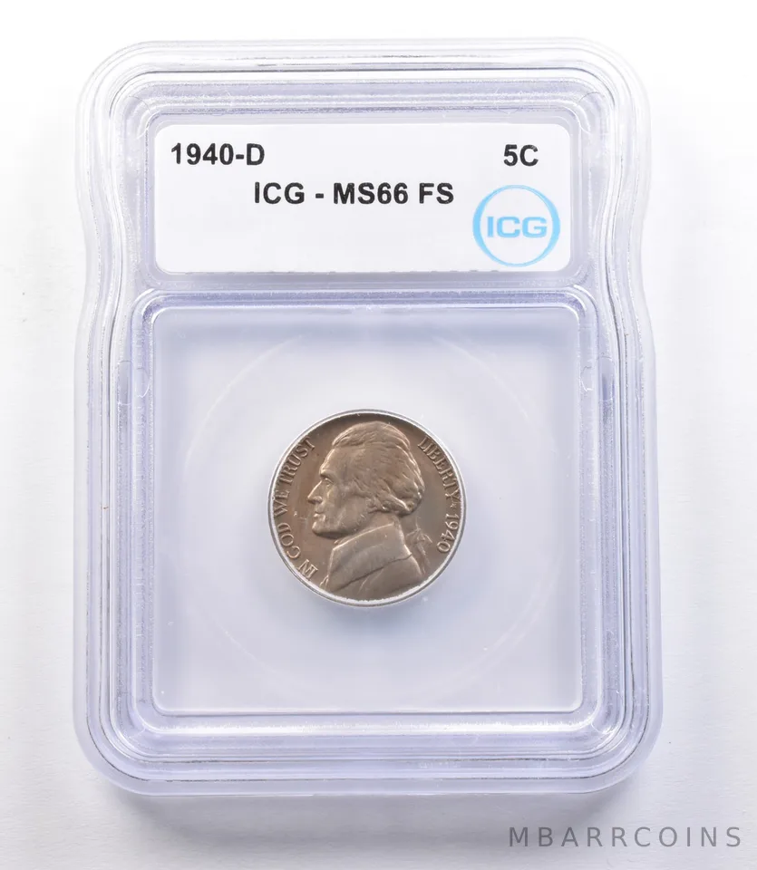 1940-D Jefferson Nickel MS66 FS ICG *1897
