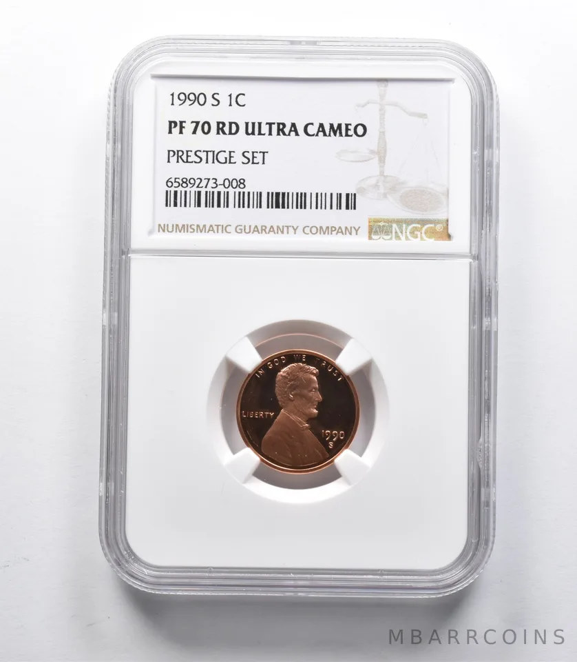 PF70 RD UCAM 1990-S Lincoln Memorial Cent Prestige Set NGC - Rare Pedigree *9357