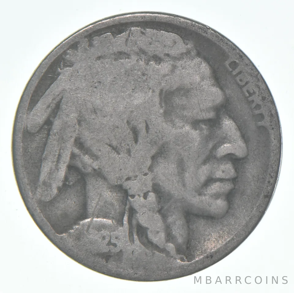 1925-D Indian Head Buffalo Nickel Average Circ