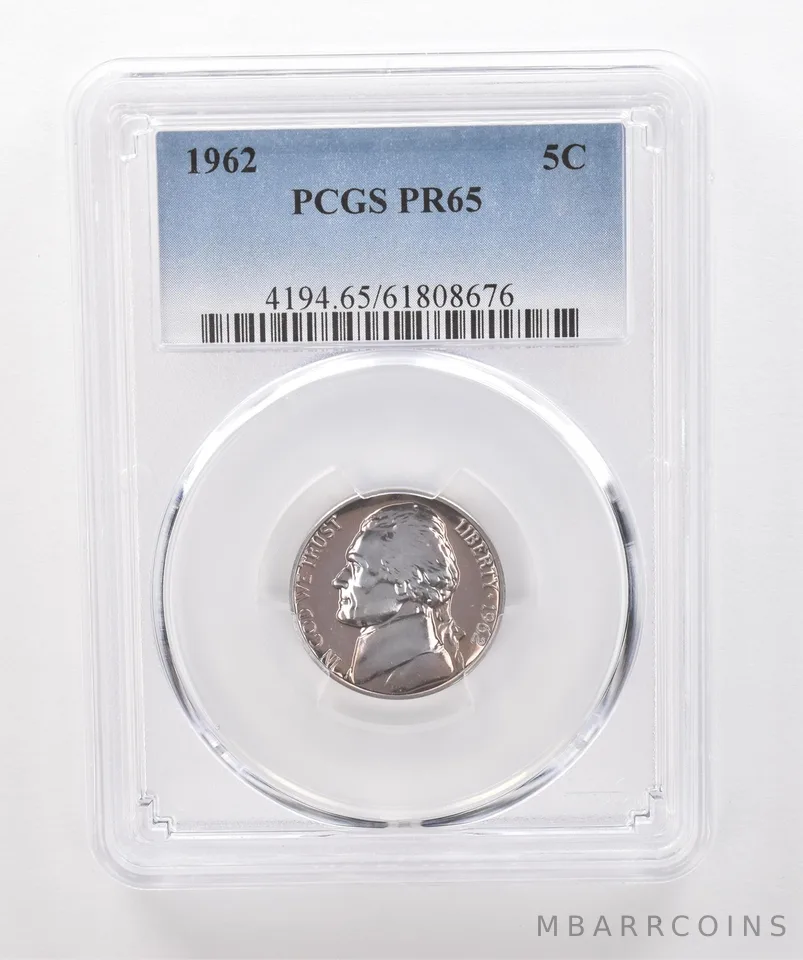 1962 Jefferson Nickel PR65 PCGS Beautiful Tone *1883