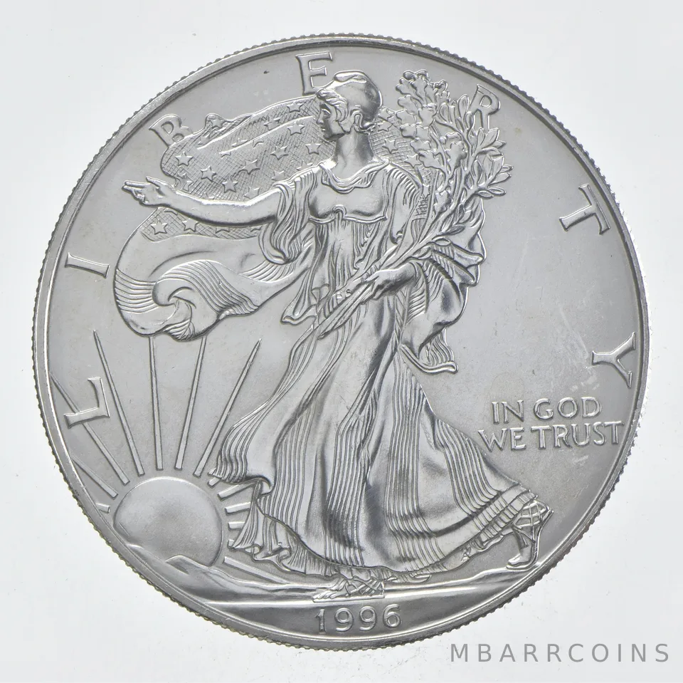 Rarest 1996 American Silver Eagle - Key Date - Rare LOW MINTAGE *392