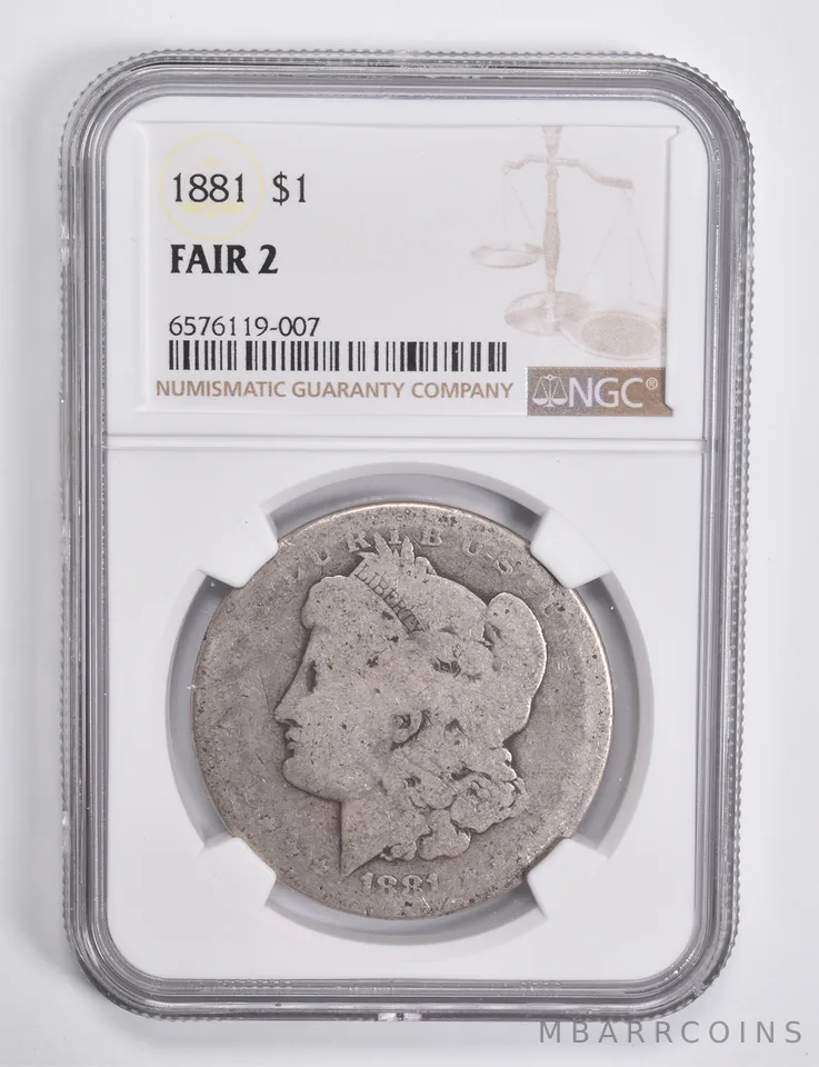 FAIR 2 1881 Morgan Silver Dollar NGC Lowball Low Ball *4599