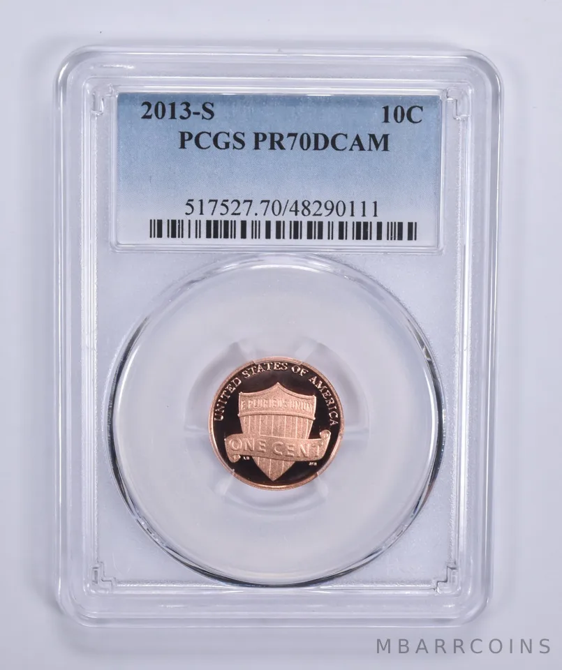 2013-S Lincoln Shield Cent PR70 DCAM PCGS Blue Lbl