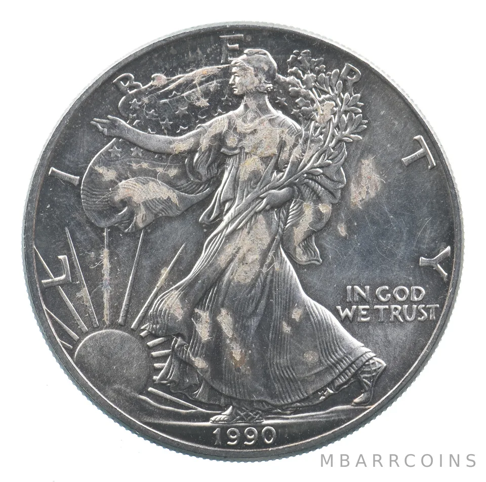 Better Date 1990 American Silver Eagle 1 Troy Oz .999 Fine Silver *638