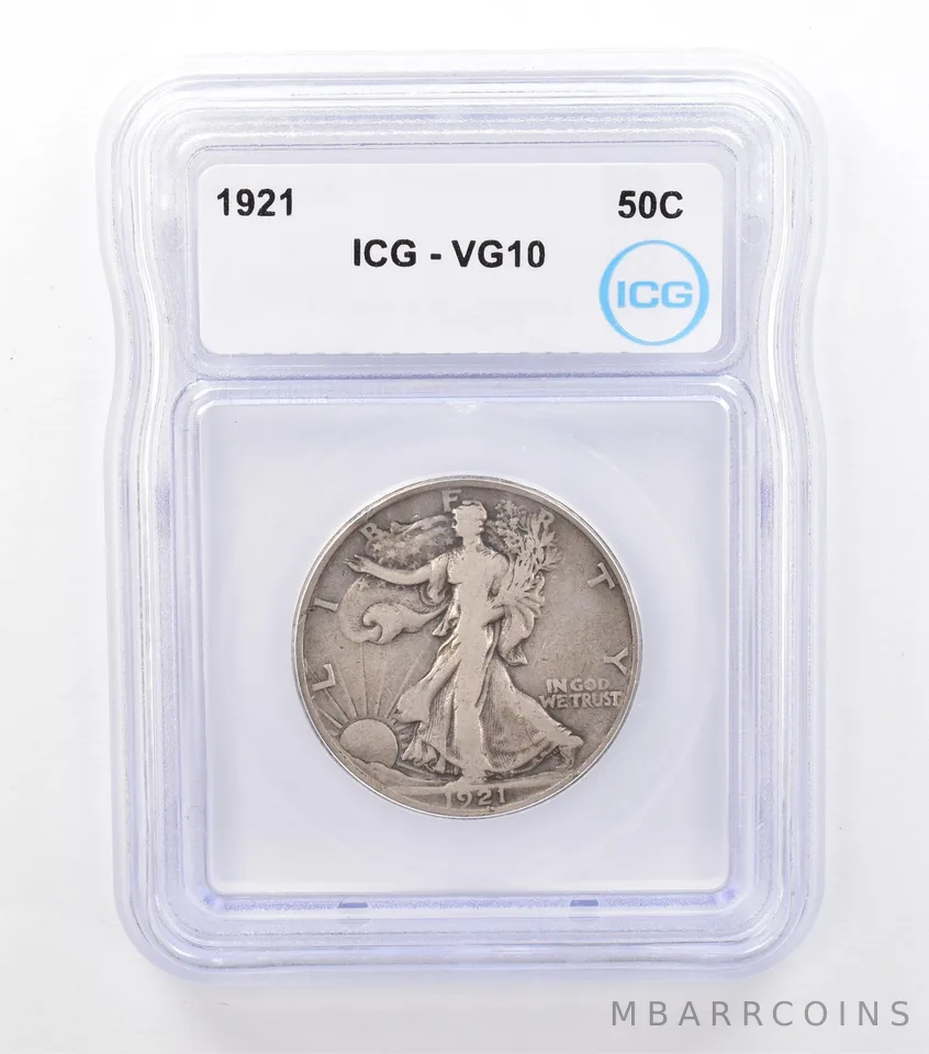 1921 Walking Liberty Half Dollar VG10 ICG PQ *6981