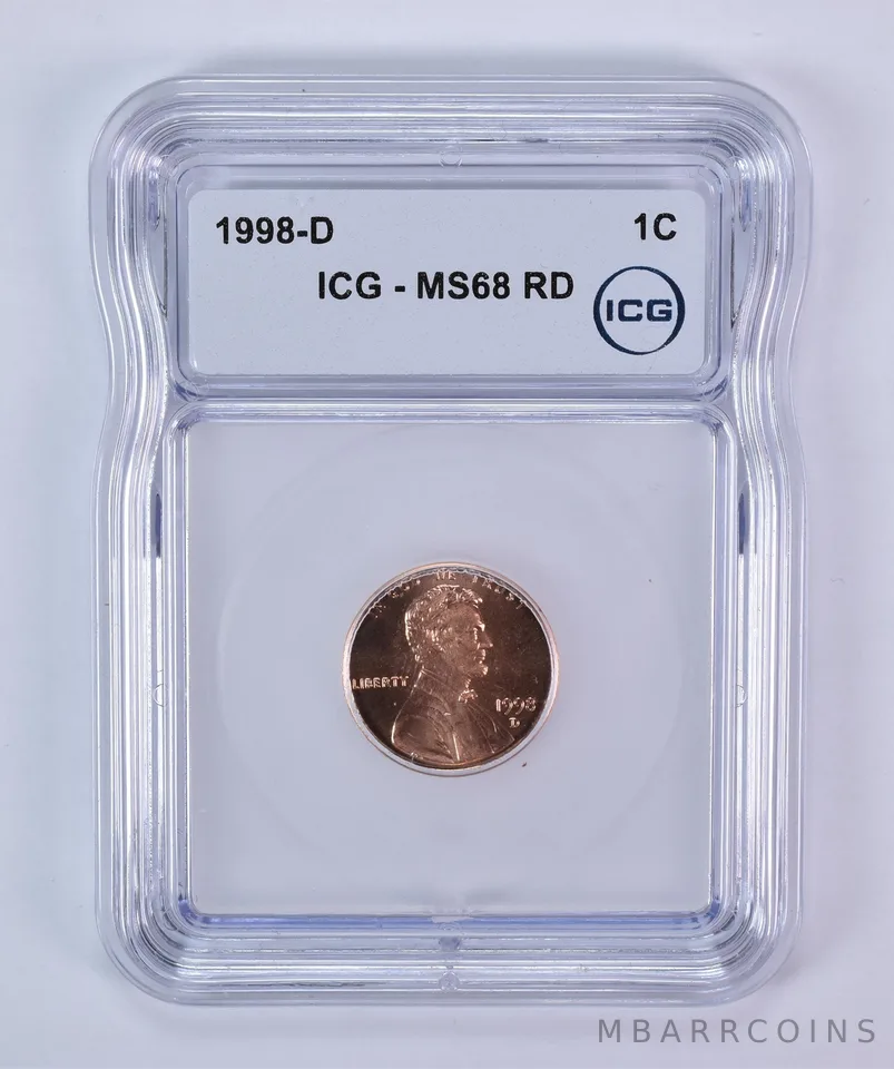 1998-D Lincoln Memorial Cent MS68 RD ICG