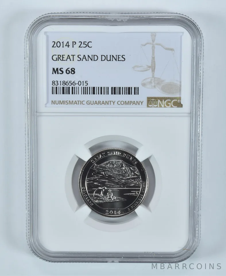 2014-P Washington Quarter Great Sand Dunes America The Beautiful MS68 NGC