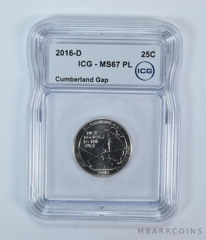 2016-D Washington Quarter ATB Cumberland Gap MS67 PL ICG