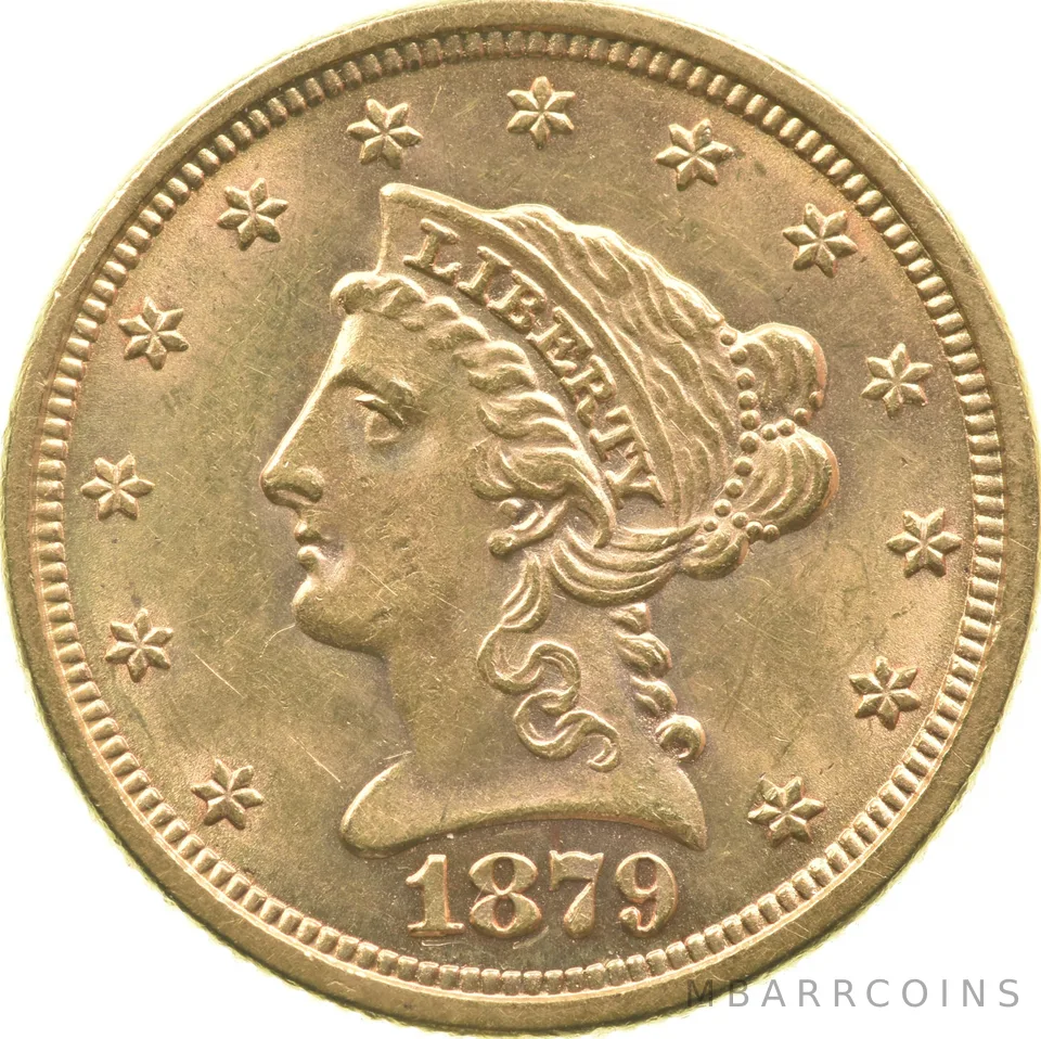 1879 $2.50 Liberty Head Gold Quarter Eagle a7643
