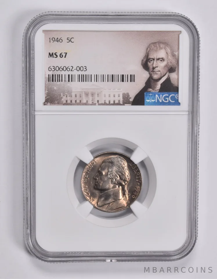 MS67 1946 Jefferson Nickel NGC *3577