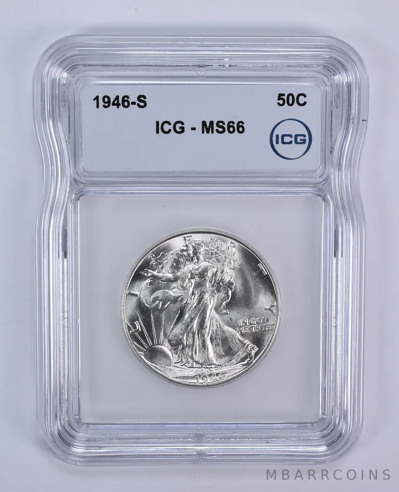 1946-S Walking Liberty Half Dollar MS66 ICG