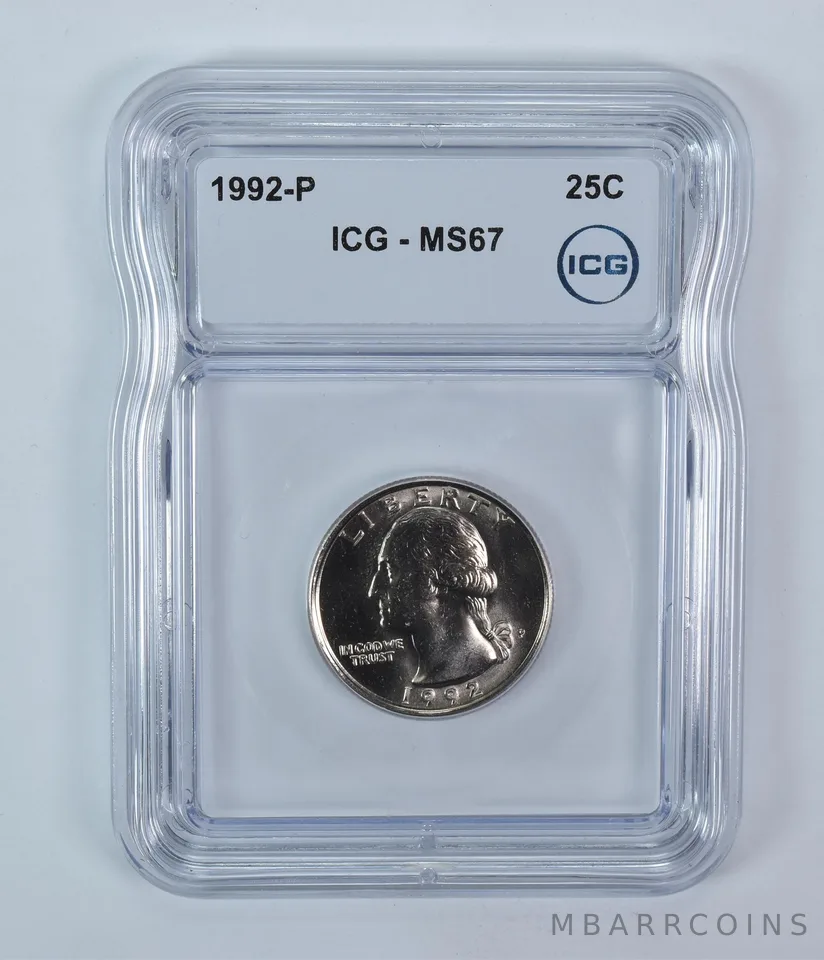 1992-P Washington Quarter MS67 ICG