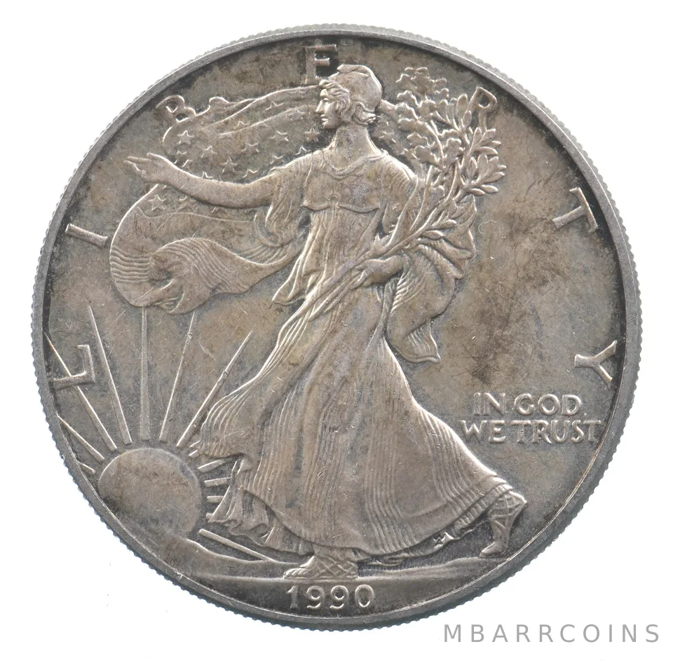 Better Date 1990 American Silver Eagle 1 Troy Oz .999 Fine Silver *605