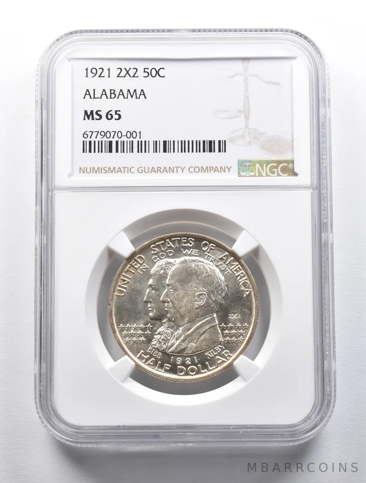 MS65 1921 Alabama Centennial Commemorative Half Dollar 2X2 NGC *2206