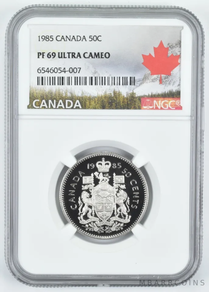 1985 PF69 Canadian 50C Half Dollar NGC Canada Lbl