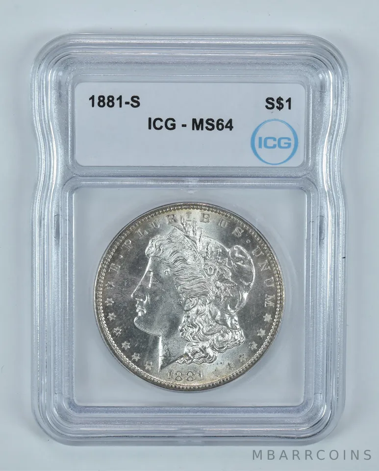 1881-S Morgan Silver Dollar MS64 ICG