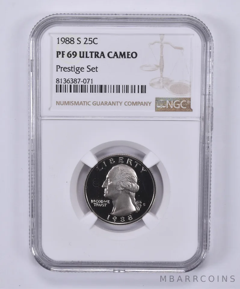 1988-S Washington Quarter Prestige Set PF69 UCAM NGC Brown Label