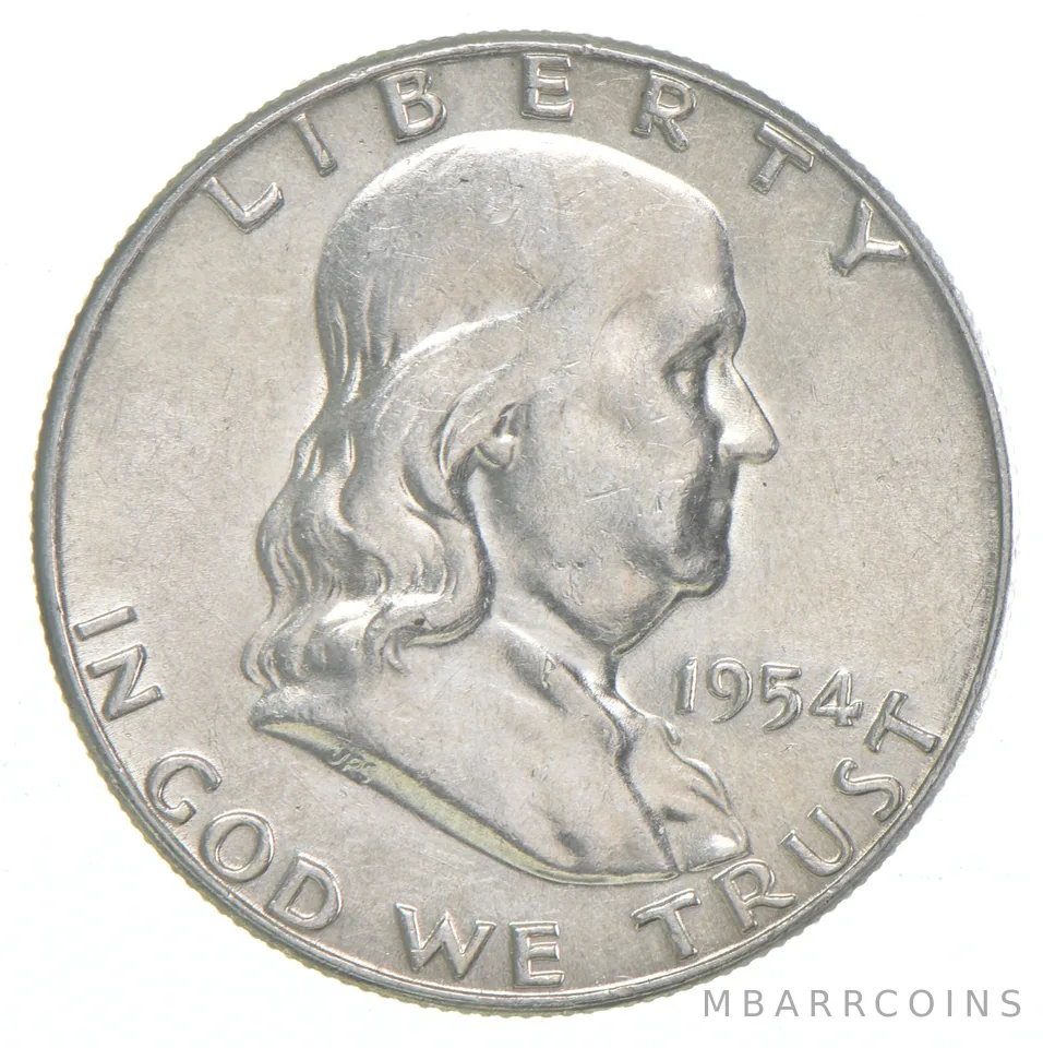 1954 Franklin Half Dollar AU 90% Silver