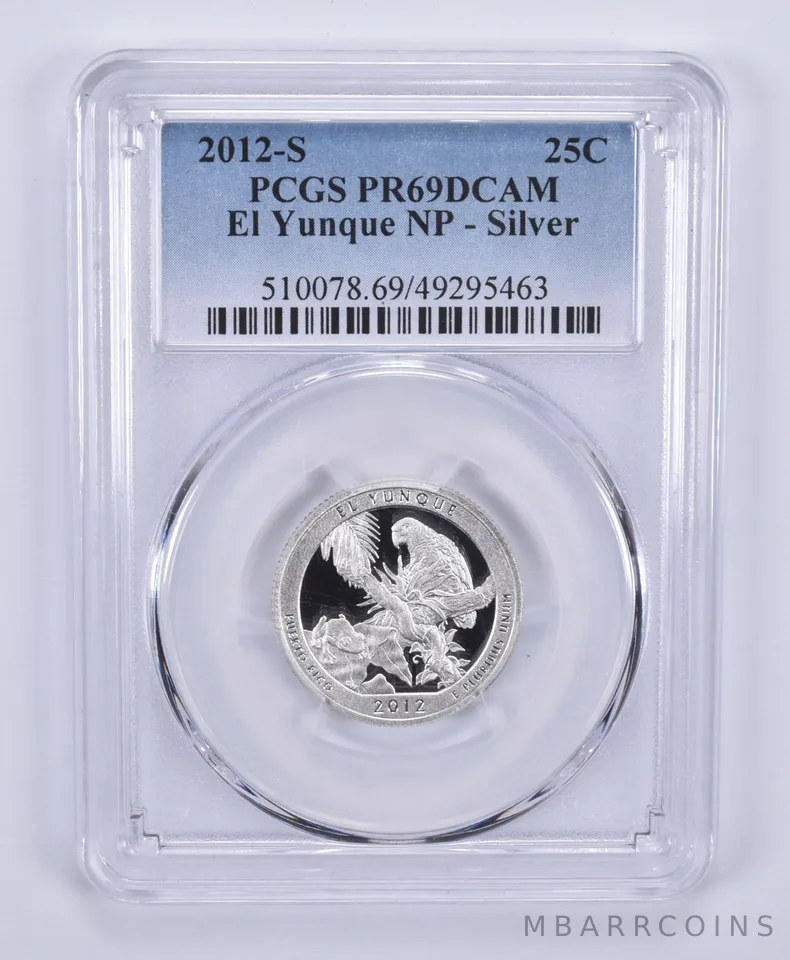 2012-S Washington Quarter Silver El Yunque PR69 DCAM PCGS Blue Label