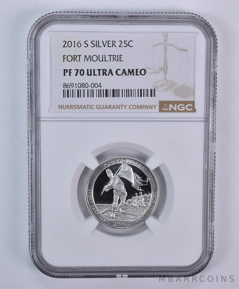 2016-S Washington Quarter ATB Silver Fort Moultrie PF70 UCAM NGC