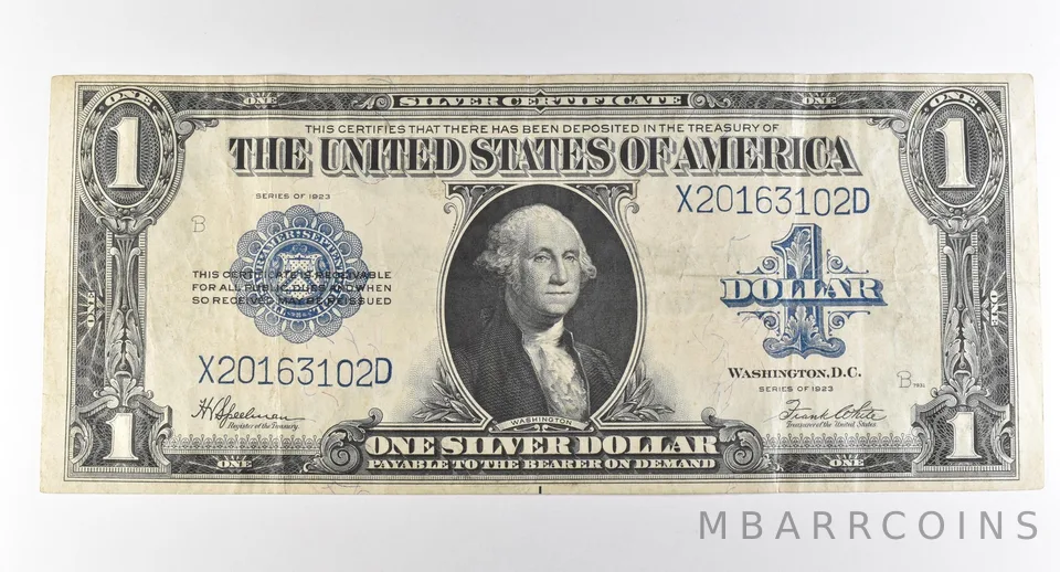 1923 $1 Silver Certificate Large Note Blue Seal *3018