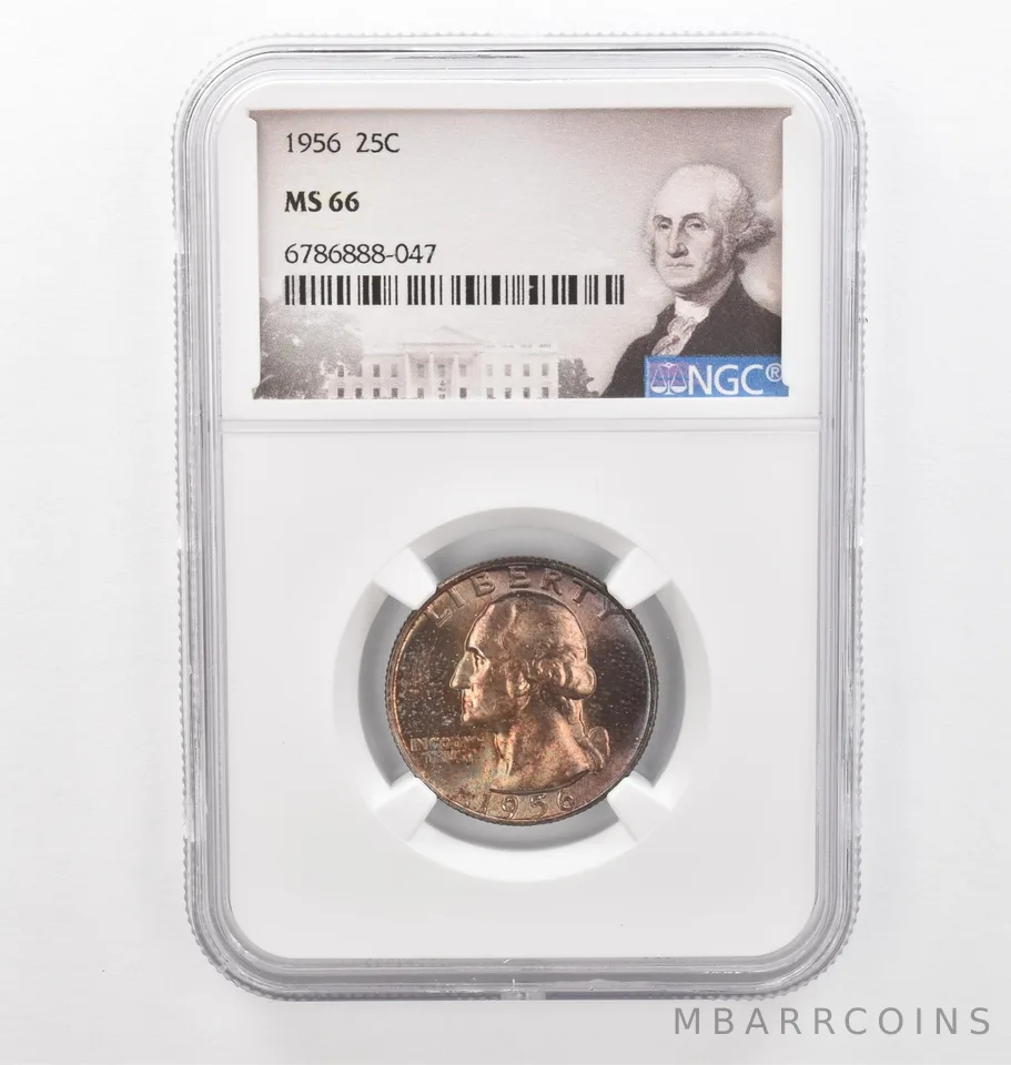 1956 Washington Quarter MS66 NGC Beautiful Tone *2278