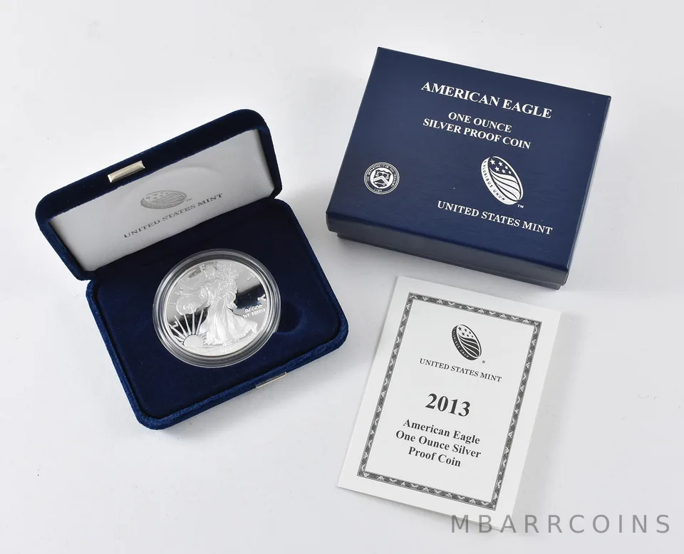 2013-W American Silver Eagle PROOF 1 Oz Silver - Coin & Box & COA