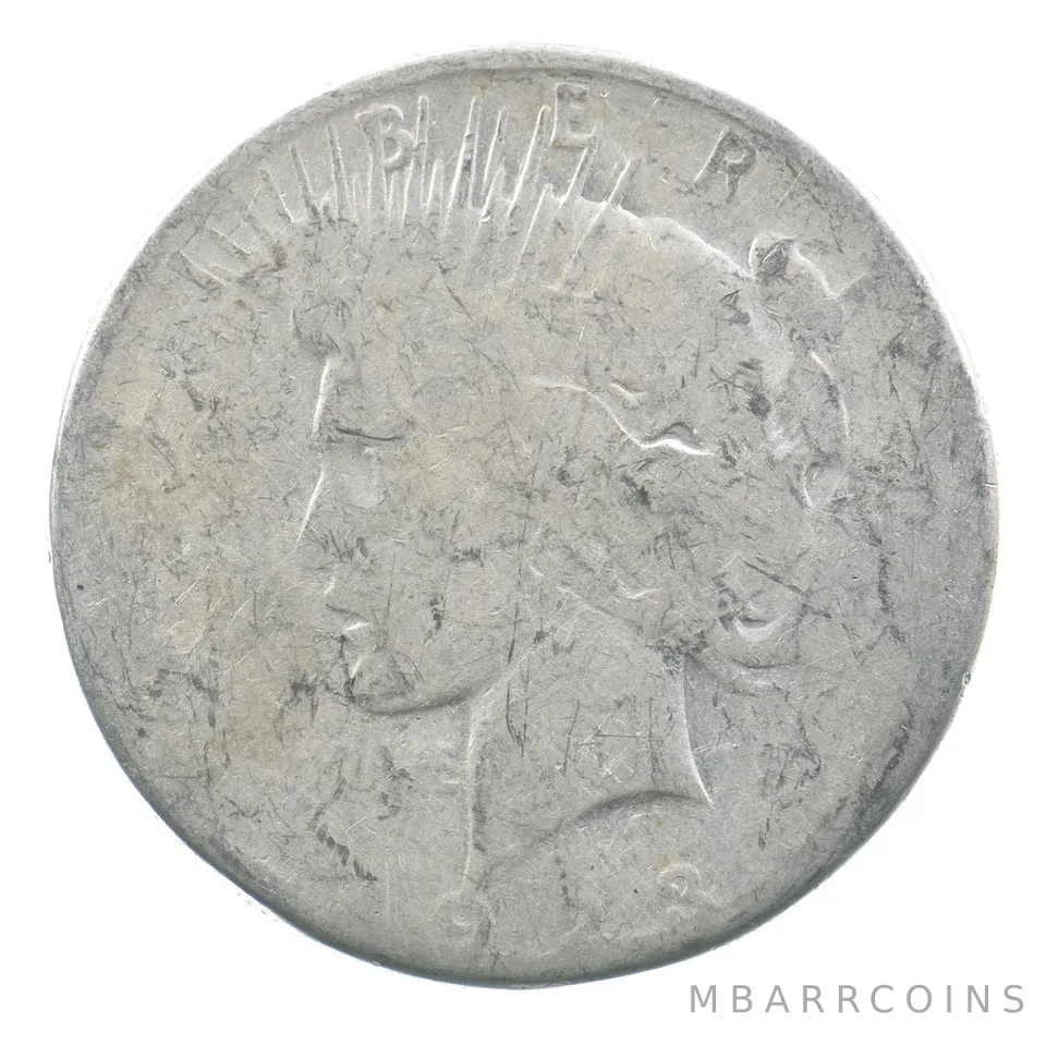 1923 Peace Silver Dollar MYC Helen Counter Stamped *9819