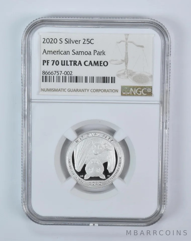 2020-S Washington Quarter ATB Silver American Samoa PF70 UCAM NGC