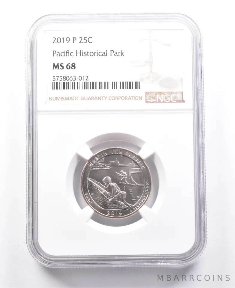 2019-P Washington Quarter Pacific Historical Park MS68 NGC *7670