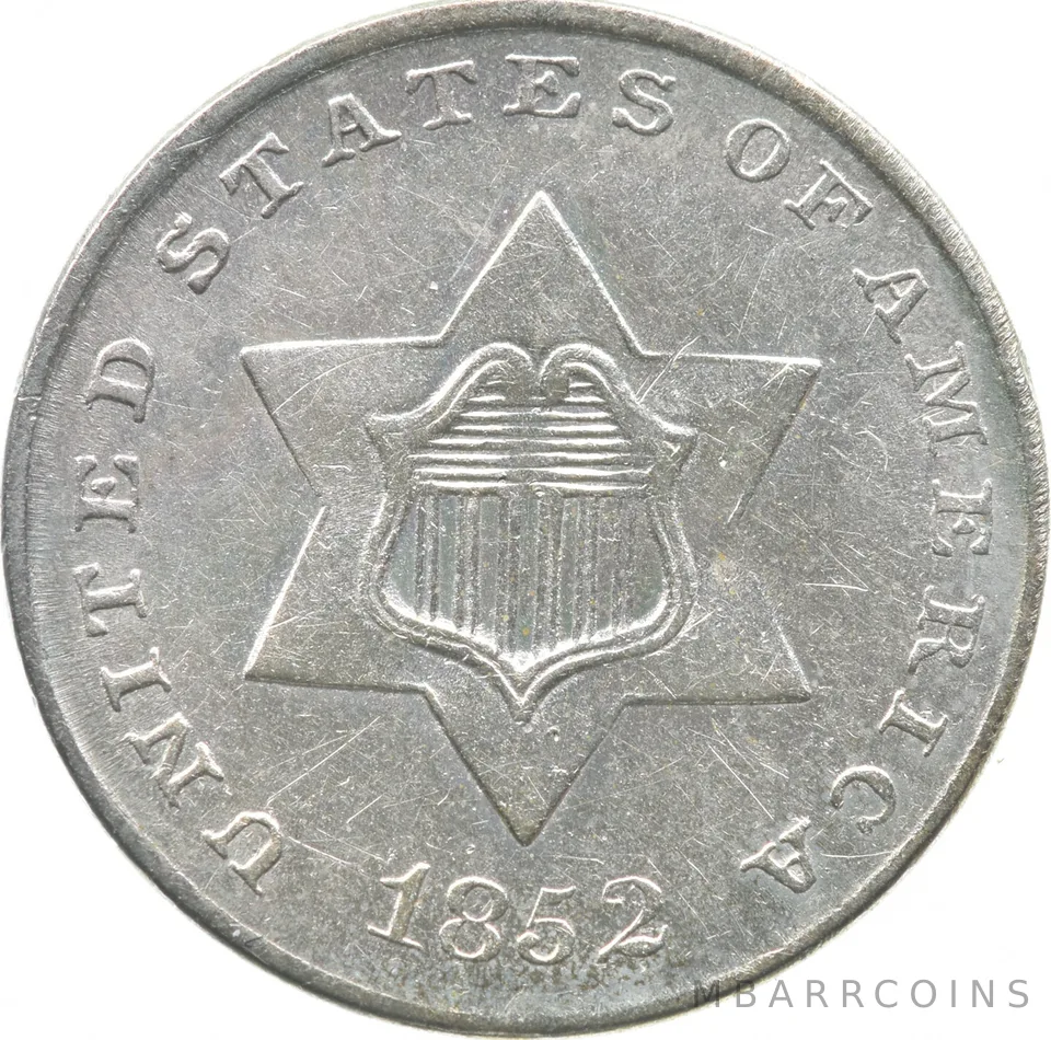 1853 Silver Three Cent Piece Trime a4324