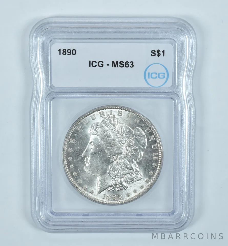 1890 Morgan Silver Dollar MS63 ICG