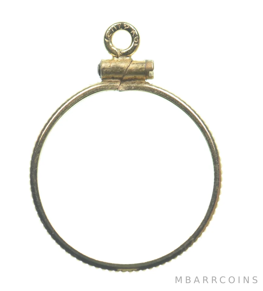 12k 0.6 Gram Gold Filled 15.5mm Coin Bezel Pendant Frame Edge *4945
