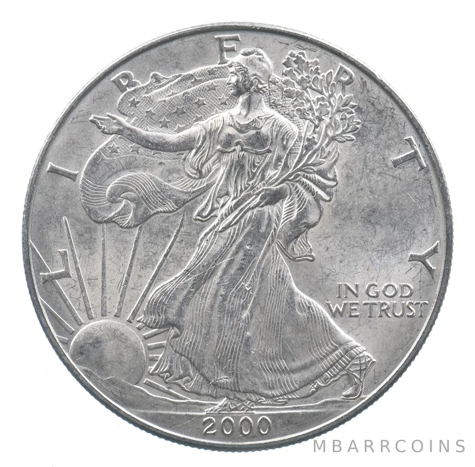 Better Date 2000 American Silver Eagle 1 Troy Oz .999 Fine Silver *642