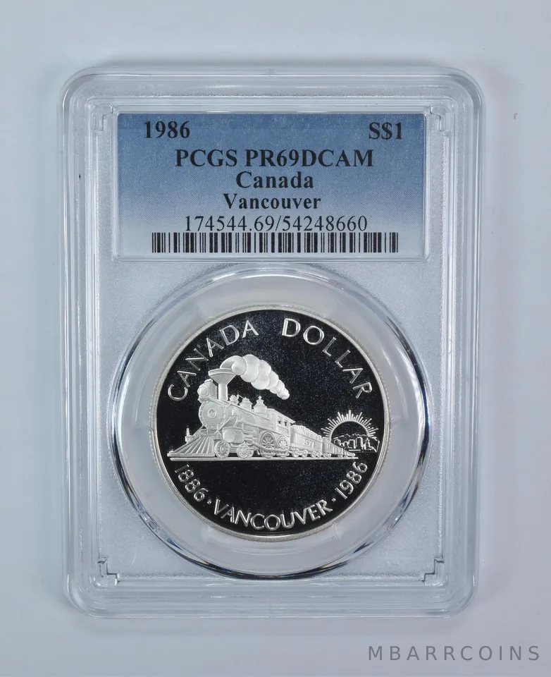 1986 Canada 1 Dollar Silver Vancouver Centennial PR69 DCAM PCGS