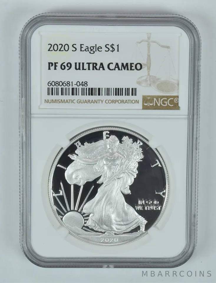 2020-S American Silver Eagle PF69 UCAM NGC Brown Label