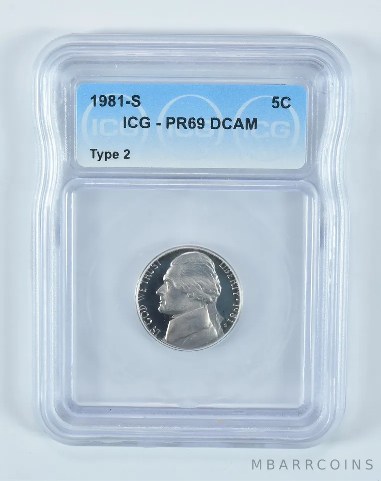 1981-S Jefferson Nickel Type 2 PR69 DCAM ICG