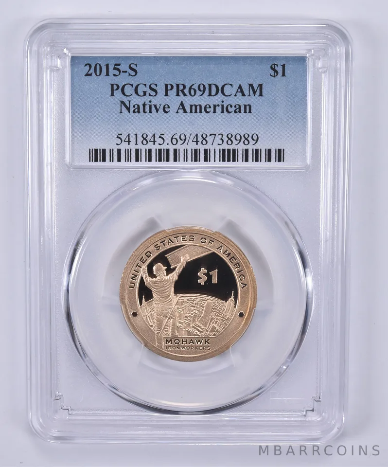 2015-S Sacagawea $1 Mohawk Ironworkers PR69 DCAM PCGS Blue Label